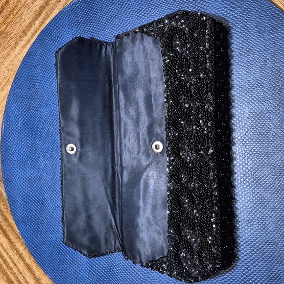 La Regale Elegant Black Beaded Clutch (#709) Made In Hong Kong.from The 50s. - Picture 6 of 10